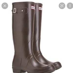 Chocolate Brown Hunter Rainboots